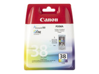 Canon CL-38 - Färg (cyan, magenta, gul) - original - blister - bläcktank - för PIXMA iP1800, iP1900, iP2500, iP2600, MP140, MP190, MP210, MP220, MP470, MX300, MX310 2146B007