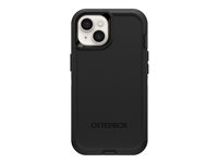 OtterBox Defender Series - Baksidesskydd för mobiltelefon - MagSafe-kompatibilitet - polykarbonat, syntetiskt gummi - svart - för Apple iPhone 15 Pro 77-92537