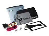 Kingston UV500 Desktop/Notebook upgrade kit - SSD - krypterat - 1.92 TB - inbyggd - 2.5" (i 3,5-tums hållare) - SATA 6Gb/s - 256 bitars AES - TCG Opal Encryption 2.0, Self-Encrypting Drive (SED) SUV500B/1920G