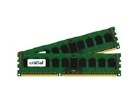 Crucial - DDR3 - sats - 16 GB: 2 x 8 GB - DIMM 240-pin - 1866 MHz / PC3-14900 - CL13 - 1.5 V - ej buffrad - ECC CT2KIT102472BA186D