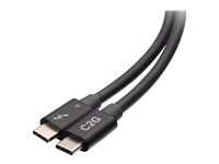 C2G 1.5ft Thunderbolt 4 USB C Cable - USB C to USB C - 40Gbps - M/M - Thunderbolt-kabel - 24 pin USB-C (hane) till 24 pin USB-C (hane) - USB 3.2 / DisplayPort 2.1 / Thunderbolt 4 - 30 V - 50 cm - 4K60 Hz (4096 x 2160) stöd, USB-strömförsörjning (100W), 8K60Hz stöd, Ethernet-stöd - svart C2G28885