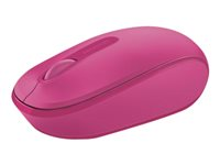 Microsoft Wireless Mobile Mouse 1850 - Mus - höger- och vänsterhänta - optisk - 3 knappar - trådlös - 2.4 GHz - trådlös USB-mottagare - magenta U7Z-00064
