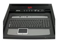 APC LCD Console - KVM-konsol med omkopplare för tangentbord/video/mus - 8 portar - PS/2 - 17" - kan monteras i rack - VGA - svart - 1U - för P/N: AR3106SP, SMX1000C, SMX1500RM2UC, SMX1500RM2UCNC, SMX750C, SMX750CNC, SRT5KRMXLW-TW AP5808