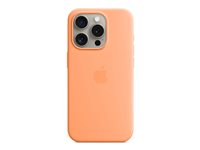Apple - Baksidesskydd för mobiltelefon - MagSafe-kompatibilitet - silikon - apelsinsorbet - för iPhone 15 Pro MT1H3ZM/A