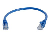 C2G Cat5e Booted Unshielded (UTP) Network Patch Cable - Patch-kabel - RJ-45 (hane) till RJ-45 (hane) - 30 cm - UTP - CAT 5e - formpressad, hakfri, tvinnad - blå 83159