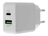 Insmat - Strömadapter - 25 Watt - 3 A - PD 3.0, QC 3.0 - 2 utdatakontakter (USB, 24 pin USB-C) 530-9250