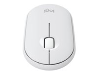 Logitech Pebble Mouse 2 M350s - Mus - optisk - 3 knappar - trådlös - Bluetooth 5.2 LE - tonal white 910-007013