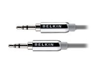 Belkin Mini-Stereo Cable for iPhone - Ljudkabel - mini-phone stereo 3.5 mm hane till mini-phone stereo 3.5 mm hane - 1.8 m F8Z181EA06-GLD