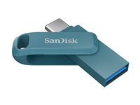 SanDisk Ultra Dual Drive Go - USB flash-enhet - 256 GB - USB 3.2 Gen 1 / USB-C - navagio bay SDDDC3-256G-G46NBB