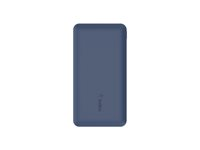 Belkin BoostCharge - Power bank - 10000 mAh - 18 Watt - 3 utdatakontakter (24 pin USB-C, 2 x USB) - blå BPB011BTBL