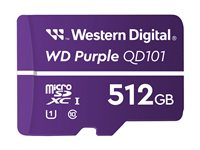 WD Purple - Flash-minneskort - 512 GB - UHS-I U1 / Class10 - microSDXC - lila WDD512G1P0C-85AEL0