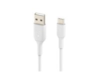 Belkin BoostCharge - USB-kabel - 24 pin USB-C (hane) till USB (hane) - 1 m - vit CAB001BT1MWH