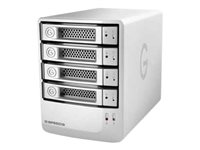 G-Tech G-SPEED Q - Hårddiskarray - 8 TB - 4 fack (SATA-300) - HDD 2 TB x 4 - FireWire 800, SATA 3Gb/s, USB 3.0 (extern) 0G02837