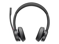 Poly Voyager 4320 - Voyager 4300 UC series - headset - på örat - Bluetooth - trådlös, kabelansluten - USB-A - svart - Zoomcertifierad, Certifierad för Microsoft-teams 76U49AA