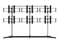 SMS Rapid RP031050 - Ställ - för 6 LCD/plasmapaneler - aluminium, antracit - skärmstorlek: upp till 46 tum RP031050