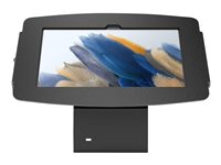 Compulocks Galaxy Tab A8 10.5" Space Enclosure Counter Stand or Wall Mount - Ställ - 45° visningsvinkel - för surfplatta - fast - låsbar - höggradig aluminium - svart - skärmstorlek: 10.5" - bänkskiva, väggmonterbar - för Samsung Galaxy Tab A8 (10.5 tum) 101B105GA8SB