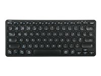 Targus - Tangentbord - kompakt, flera enheter, antimikrobiellt - trådlös - Bluetooth 5.1 - QWERTY - brittisk - svart - B2B AKB862UK