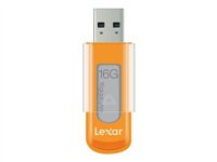 Lexar JumpDrive S50 - USB flash-enhet - 16 GB - USB 2.0 - orange LJDS50-16GABEU