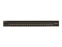 Lenovo System Networking RackSwitch G8052 - Switch - L3 - Administrerad - 4 x 10 Gigabit SFP+ + 48 x 10/100/1000 - bakre till främre luftflödet - rackmonterbar 7309G52