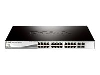 D-Link Web Smart DGS-1210-28P - Switch - Administrerad - 24 x 10/100/1000 (PoE) + 4 x Gigabit SFP - skrivbordsmodell, rackmonterbar - PoE DGS-1210-28P