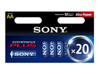 Sony Stamina Plus AM3-M20D - Batteri 20 x AA-typ - alkaliskt AM3M20D