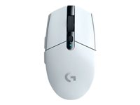 Logitech G G305 - Mus - optisk - 6 knappar - trådlös - 2.4 GHz - trådlös USB-mottagare - vit 910-005291