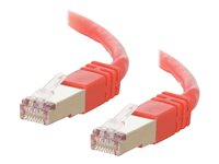 C2G - Patch-kabel - RJ-45 (hane) till RJ-45 (hane) - 20 m - STP - CAT 5e - formpressad, tvinnad - röd 83797