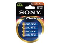 Sony Stamina Platinum AM4PT-B4D - Batteri 4 x AAA - alkaliskt AM4PTB4D