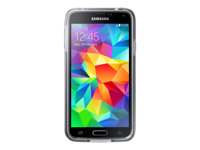 Samsung Cover+ EF-PG900 - Baksidesskydd för mobiltelefon - mörkgrå - för Galaxy S5, S5 Neo EF-PG900BSEGWW