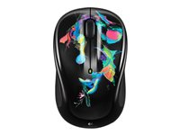 Logitech M325 - Mus - höger- och vänsterhänta - optisk - trådlös - 2.4 GHz - trådlös USB-mottagare - fritt frejdigt 910-004216