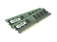 Crucial - DDR2 - sats - 2 GB: 2 x 1 GB - DIMM 240-pin - 1066 MHz / PC2-8500 - CL7 - 1.8 V - ej buffrad - icke ECC CT2KIT12864AA1067