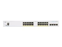 Cisco Business 250 Series CBS250-24FP-4G - Switch - L3 - smart - 24 x 10/100/1000 (PoE+) + 4 x Gigabit SFP - rackmonterbar - PoE+ (370 W) CBS250-24FP-4G-EU