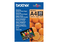 Brother BP61GLA Premium Glossy Photo Paper - Blank - 9 mil - A4 (210 x 297 mm) - 190 g/m² - 20 ark fotopapper - för Brother DCP-155, 197, 350, 353, 560, MFC-230, 235, 260, 265, 5490, 5890, 685, 885, J5320 BP61GLA