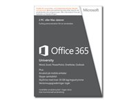 Microsoft Office 365 University - Abonnemangslicens (4 år) - 1 mobil enhet, 20 GB onlinekapacitet, 2 persondatorer/MAC-datorer - administrerad - akademisk - 32/64-bit - Win, Mac - svenska - Eurozon R4T-00074