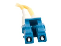 C2G LC-LC 9/125 OS1 Duplex Singlemode PVC Fiber Optic Cable (LSZH) - Patch-kabel - LC enkelläge (hane) till LC enkelläge (hane) - 1 m - fiberoptisk - duplex - 9 / 125 mikrometer - OS1 - halogenfri - gul 85604