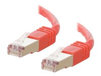 C2G Cat5e Booted Shielded (STP) Network Patch Cable - Patch-kabel - RJ-45 (hane) till RJ-45 (hane) - 3 m - STP - CAT 5e - formpressad - röd 83792