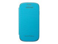 Samsung Flip Cover EFC-1M7F - Vikbart fodral för mobiltelefon - ljusblå - för Galaxy S III Mini EFC-1M7FLEGSTD