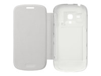 Samsung EFC-1M7F - Vikbart fodral för mobiltelefon - plast, konstläder - vit - för Galaxy S III Mini EFC-1M7FWEGSTD