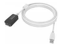 Vision Techconnect - USB-förlängningskabel - USB (hona) till USB (hane) - USB 2.0 - 5 m - aktiv - vit TC 5MUSBEXT+