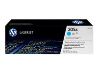 HP 305A - Cyan - original - LaserJet - tonerkassett (CE411A) - för LaserJet Pro 300 M351, 400 M451, MFP M375, MFP M475 CE411A