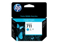 HP 711 - 29 ml - cyan - original - DesignJet - bläckpatron - för DesignJet T100, T120, T120 ePrinter, T125, T130, T520, T520 ePrinter, T525, T530 CZ130A