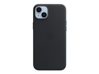 Apple - Baksidesskydd för mobiltelefon - MagSafe-kompatibilitet - läder - midnatt - för iPhone 14 Plus MPP93ZM/A