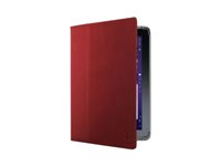Belkin Cinema Leather Folio with Stand - Fodral för surfplatta - genuint läder - röd matta - för Samsung Galaxy Tab 2 (10.1), Tab 2 (10.1) WiFi F8M393CWC01