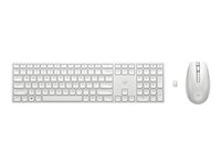 HP 650 - Sats med tangentbord och mus - trådlös - 2.4 GHz - vit - för Laptop 15-dw1025nk; Pavilion Plus Laptop 14-eh0660nd 4R016AA