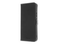 Insmat - Vikbart fodral för mobiltelefon - genuint läder, polykarbonat - svart - för Motorola ThinkPhone 650-3141