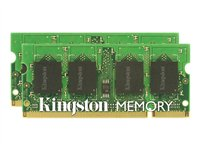 Kingston - DDR2 - sats - 2 GB: 2 x 1 GB - SO DIMM 200-pin - 800 MHz / PC2-6400 - ej buffrad - icke ECC KTA-MB800K2/2G