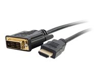 C2G 2m (6ft) HDMI to DVI Cable - HDMI to DVI-D Adapter Cable - 1080p - M/M - Adapterkabel - DVI-D hane till HDMI hane - 2 m - skärmad - svart 42516