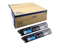 Brother TN329C - 2-pack - cyan - original - tonerkassett - för Brother DCP-L8450CDW, HL-L8350CDW, HL-L8350CDWT, MFC-L8850CDW TN329CTWIN