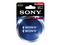Sony Stamina Plus AM4-B2D - Batteri 2 x AAA - alkaliskt AM4B2D