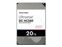 WD Ultrastar DC HC560 - Hårddisk - 20 TB - inbyggd - 3.5" - SATA 6Gb/s - 7200 rpm - buffert: 512 MB 0F38755